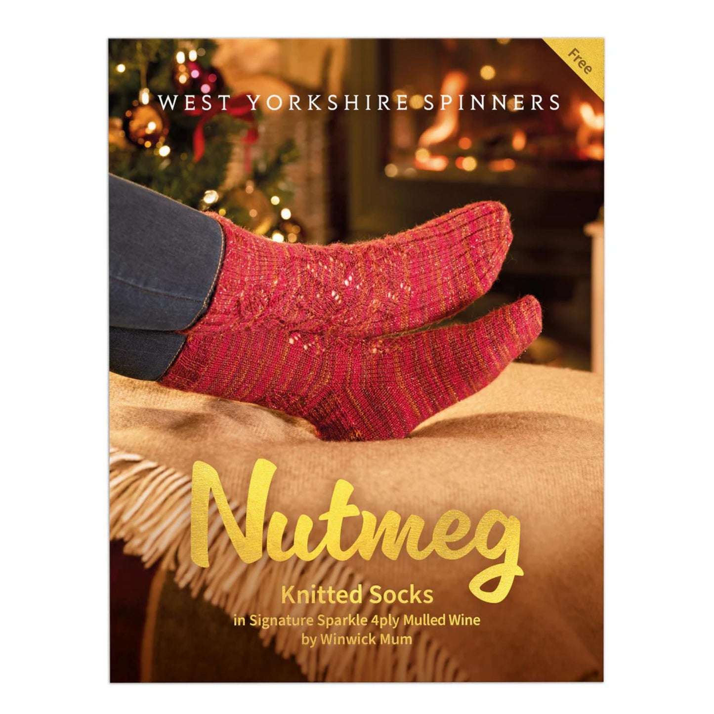 WYS, muskatnussfarbene Stricksocken, digitale Strickanleitung