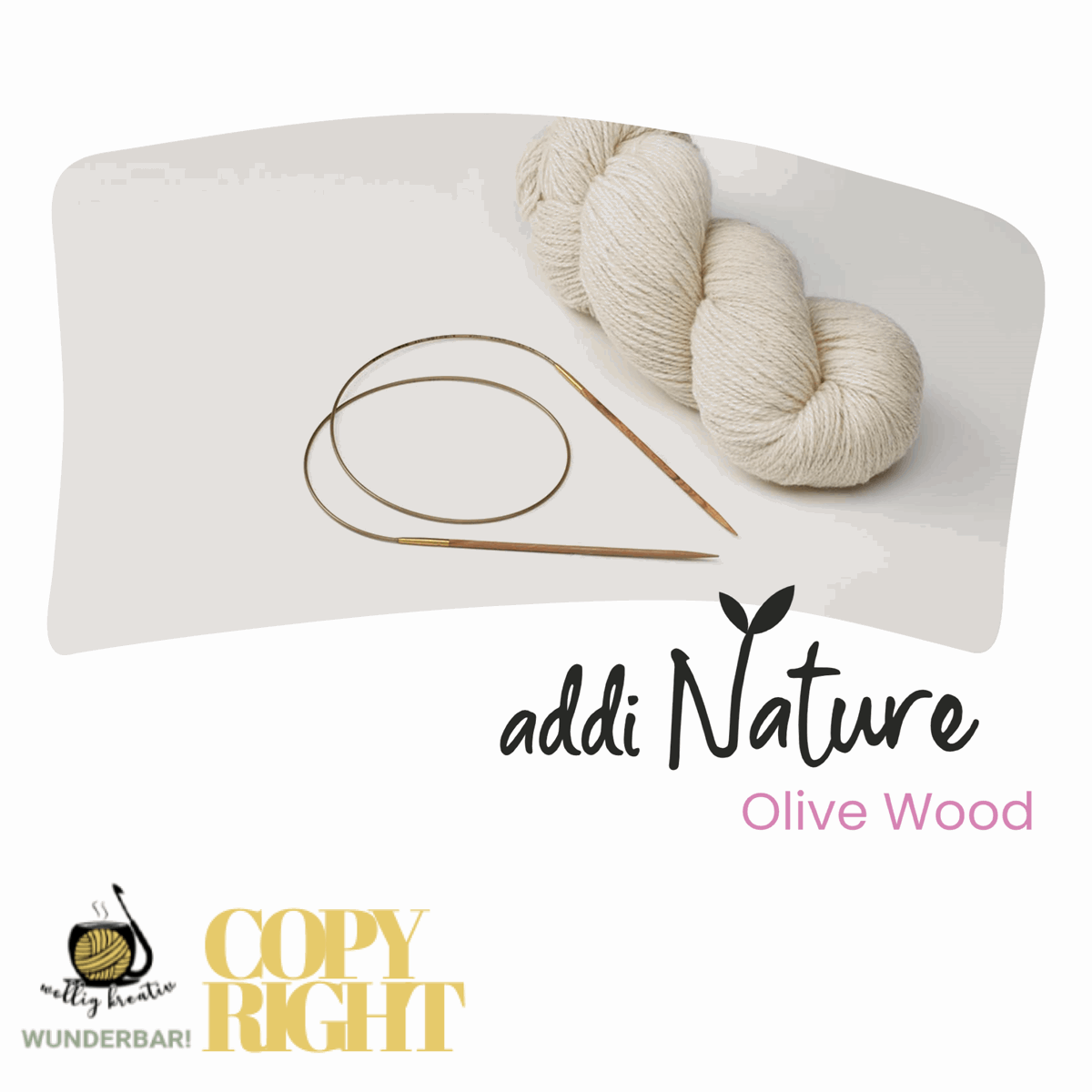 Addi, Nature Olive Wood Rundstricknadel, 65757, Größe 6, Länge 120