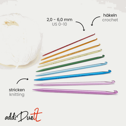 Addi, Duet crochet and knitting needle, 62307, size 3, length 15