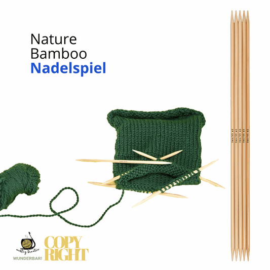 Addi, Nature Bamboo Nadelspiel, 65012, Größe 3,5 Länge 15 cm