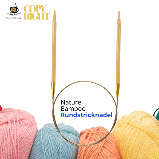 Addi, Nature Bamboo circular knitting needle, 65557, size 4, length 40