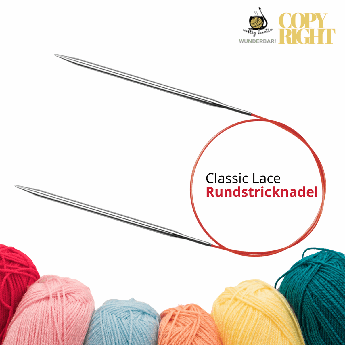 Addi, Classic Lace circular knitting needle, 67157, size 1.5, length 50