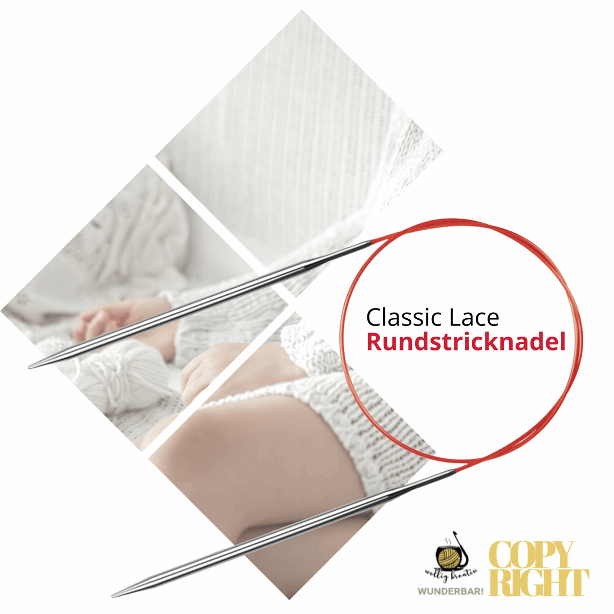 Addi, Classic Lace circular knitting needle, 67157, size 1.75, length 60