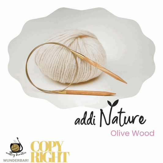 Addi, Nature Olive Wood circular knitting needle, 65757, size 5, length 120