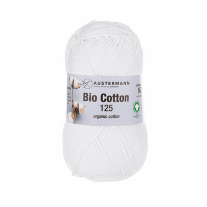 Gots bio Cotton 125 50g, 90345, Farbe 16, weiß