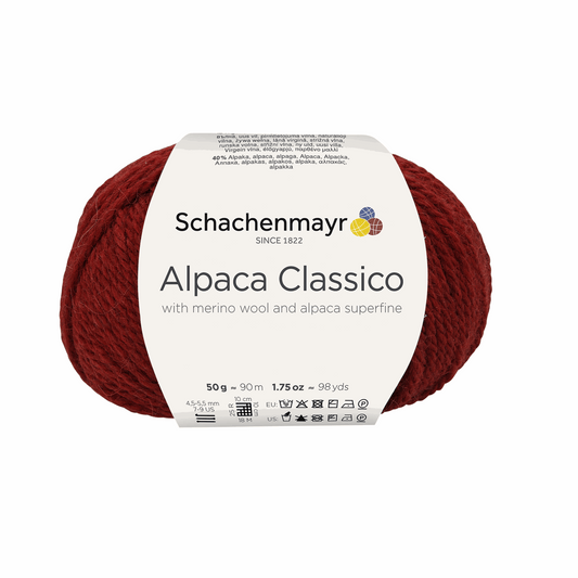Alpaca classico 50g, 90369, Farbe 30, rubinrot