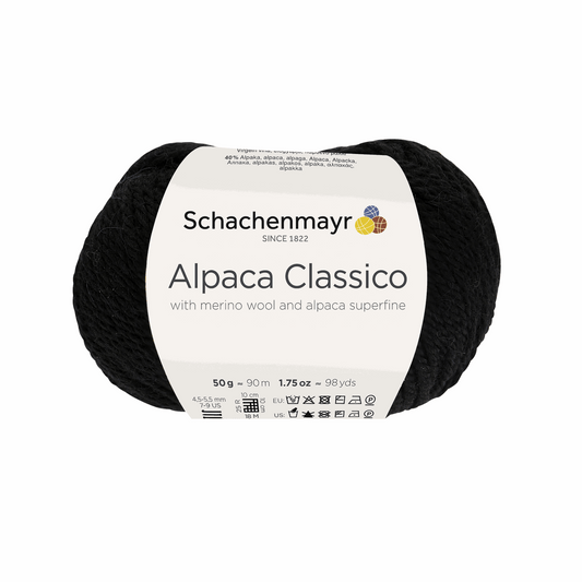 Alpaca classico 50g, 90369, Farbe 99, schwarz